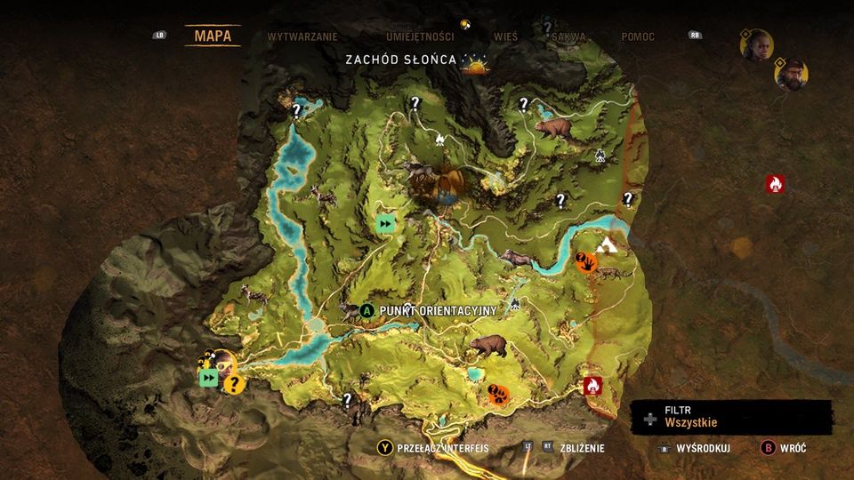 Far Cry Primal - mapa świata Oros