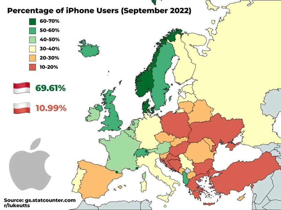 Użytkownicy iPhone w Europie