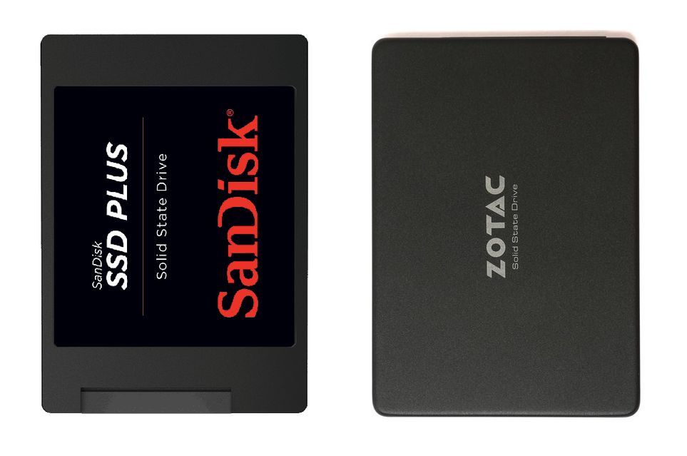 SanDisk SSD Plus i Zotac Premium SSD