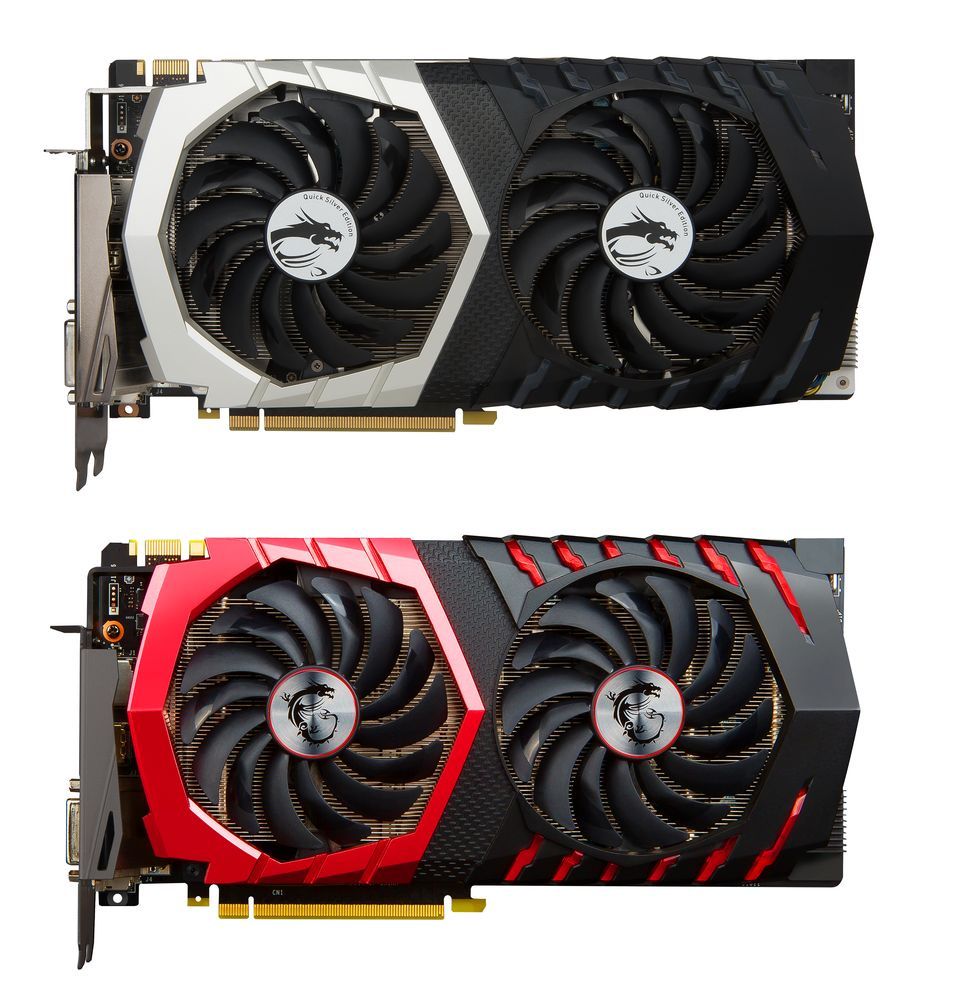 MSI GeForce GTX 1070 Quick Silver i Gaming - porównanie kart graficznych