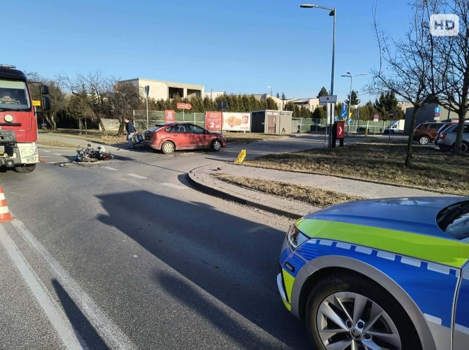 Potrącenie motocyklisty 