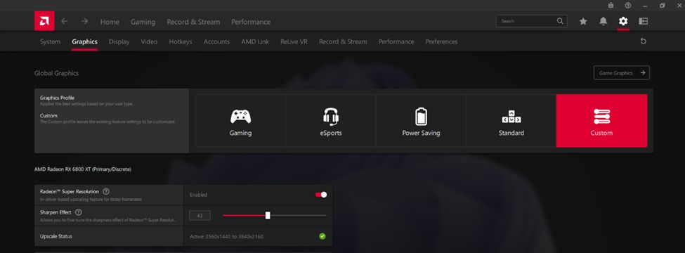 AMD Radeon Software - Sharpen Effect
