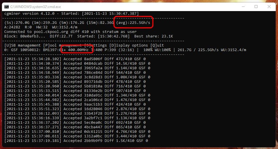 cgminer 4.12 z obsługą GekkoScience Compac F