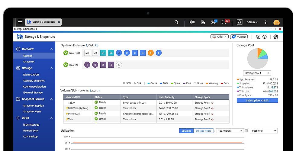 QNAP Storage &amp; Snapshots Manager