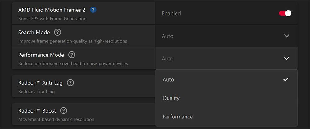 AMD Fluid Motion Frames 2