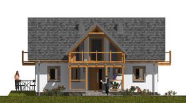Projekt domu L-35 Dom różana - szkieletowy (BBD1051) - elewacja frontowa