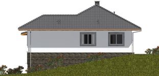Projekt domu L-76 Dom jesienna - szkieletowy (BBD1109) - elewacja lewa