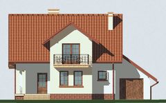 Projekt domu APS 085 + P (LUA1291) - elewacja frontowa