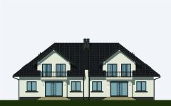 Projekt domu APS 215 dwulokalowy (LUA1293) - elewacja tylna