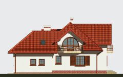 Projekt domu APS 083 + P (LUA1310) - elewacja tylna