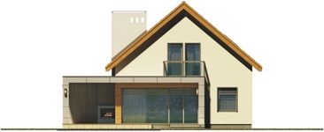 Projekt domu Alamo c (WRD2333) - elewacja tylna