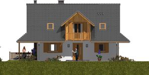 Projekt domu A-137 Dom sokola - szkieletowy (BBD1230) - elewacja frontowa