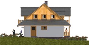 Projekt domu A-137 Dom sokola - szkieletowy (BBD1230) - elewacja lewa