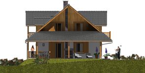 Projekt domu A-137 Dom sokola - szkieletowy (BBD1230) - elewacja prawa