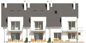Projekt domu Diana A segment prawy (WRD2502) - elewacja tylna