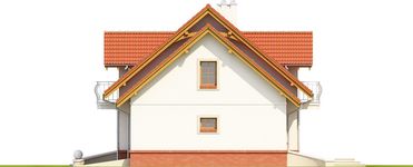 Projekt domu Dla Ciebie 1 w2 z garażem 1-st. [A] (WRF1714) - elewacja prawa