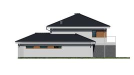 Projekt domu uA40 (WCB1055) - elewacja prawa