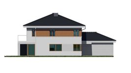 Projekt domu uA40 (WCB1055) - elewacja tylna