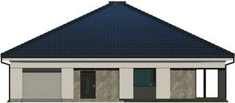Projekt domu uA51 (WCB1066) - elewacja frontowa