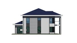 Projekt domu uA31 (WCB1047) - elewacja lewa