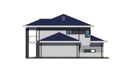 Projekt domu uA31 (WCB1047) - elewacja prawa