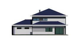 Projekt domu uA31 (WCB1047) - elewacja tylna