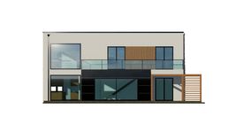 Projekt domu uA22 (WCB1035) - elewacja tylna