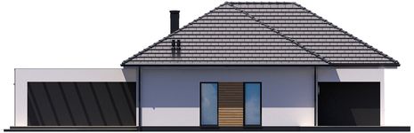 Projekt domu KA22 (PKT1031) - elewacja prawa