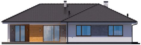 Projekt domu KA40 (PKT1043) - elewacja tylna