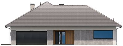 Projekt domu KA56 SZ (PKT1245) - elewacja frontowa