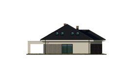 Projekt domu uA129 (WCB1173) - elewacja prawa
