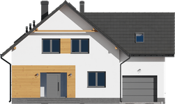 Projekt domu Grochowice 1 mg (KRP2407) - elewacja frontowa