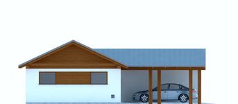 Projekt domu G412 - Budynek garażowo – gospodarczy (PRA1428) - elewacja lewa
