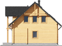 Projekt domu Paczków 55dw (KRP2435) - elewacja prawa
