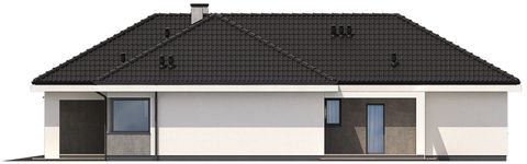 Projekt domu KA133 (PKT1174) - elewacja prawa