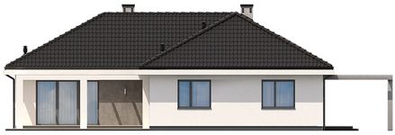 Projekt domu KA133 (PKT1174) - elewacja tylna