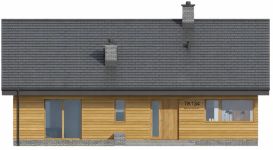 Projekt domu TK134D (WBE1017) - elewacja frontowa