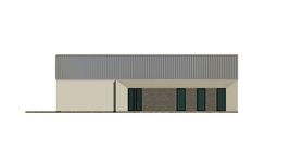 Projekt domu uA229 (WCB1374) - elewacja tylna