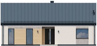 Projekt domu KA220 SZ (PKT1259) - elewacja frontowa