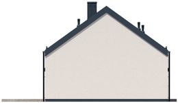 Projekt domu KA220 SZ (PKT1259) - elewacja lewa