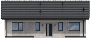 Projekt domu KA230 SZ (PKT1266) - elewacja frontowa