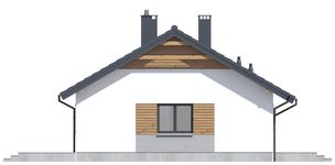 Projekt domu Tracja 2 szkielet drewniany (WOE1185) - elewacja lewa