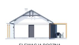 Projekt domu letniskowego Miami 2 szkielet drewniany dom letniskowy (SLN2899) - elewacja prawa