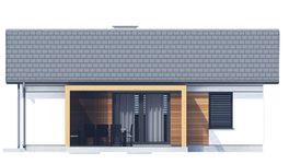 Projekt domu letniskowego Miami 2 szkielet drewniany dom letniskowy (SLN2899) - elewacja tylna