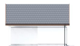 Projekt garażu G9A garaż jednostanowiskowy (SLN2865) - elewacja lewa
