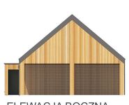 Projekt budynku gospodarczego G360 budynek gospodarczy (SLN2880) - elewacja prawa