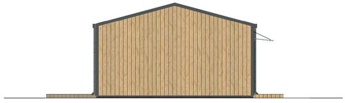 Projekt domu DM1 - wersja drewniana (WAI1503) - elewacja lewa