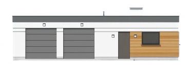 Projekt garażu G361 garaż dwustanowiskowy z pomieszczeniami gospodarczymi (SLN2902) - elewacja frontowa