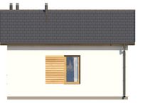 Projekt domu D315D - wersja drewniana (WAI1540) - elewacja tylna
