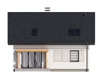 Projekt domu Samos szkielet drewniany (SLN2862) - elewacja tylna